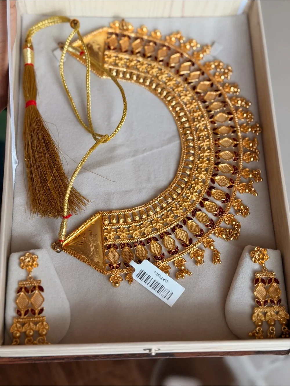 Premium Gold plated brass Indian tradi Traditional style Necklace Set